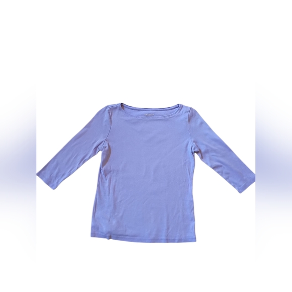 Talbots Tops - Talbots Women's Lavender 100% Cotton Top 3/4 Length Sleeves Size Petite/Small